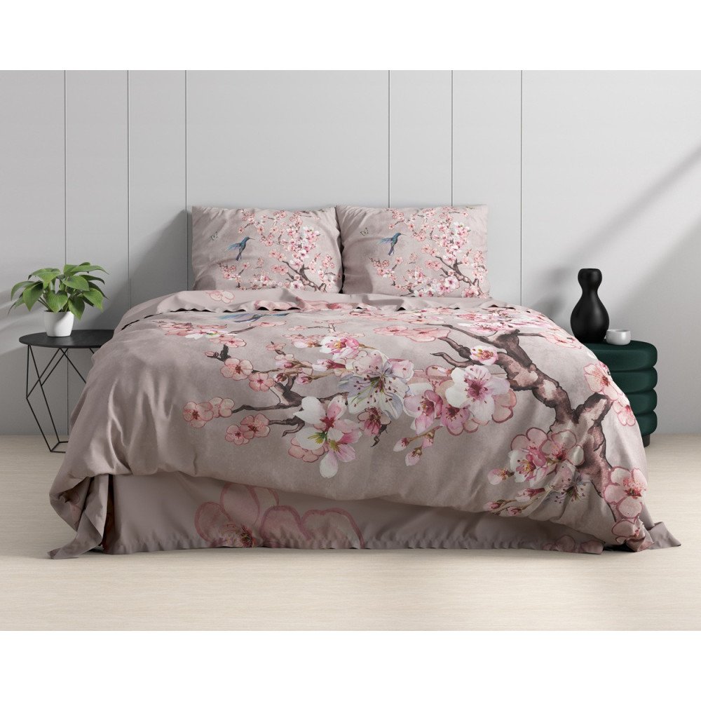 Sengesæt Blossy Roze i ren bomuld fra Sleeptime.dk