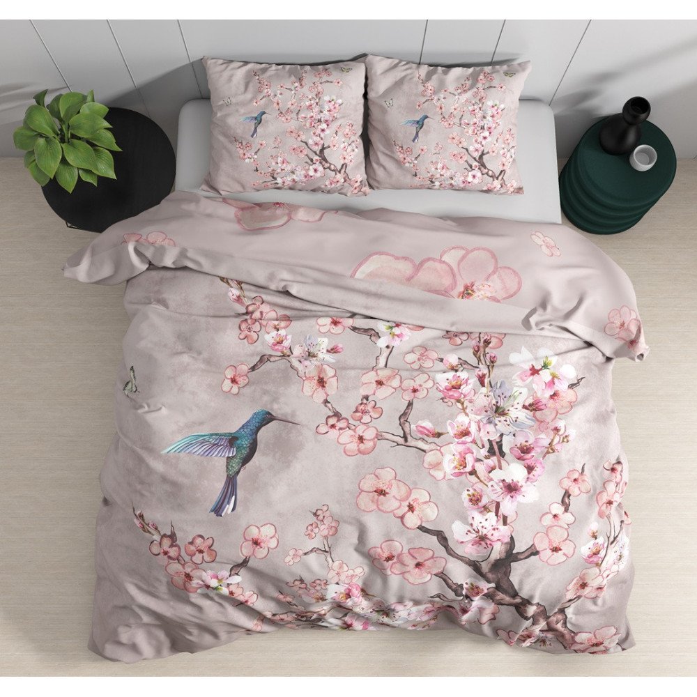 Sengesæt Blossy Roze i ren bomuld fra Sleeptime.dk