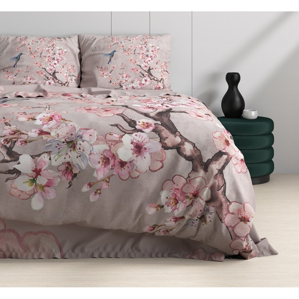 Sengesæt Blossy Roze i ren bomuld fra Sleeptime.dk