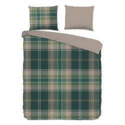 Flonel Sengesæt Dirkje med ternet mønster fra Sleeptime.dk