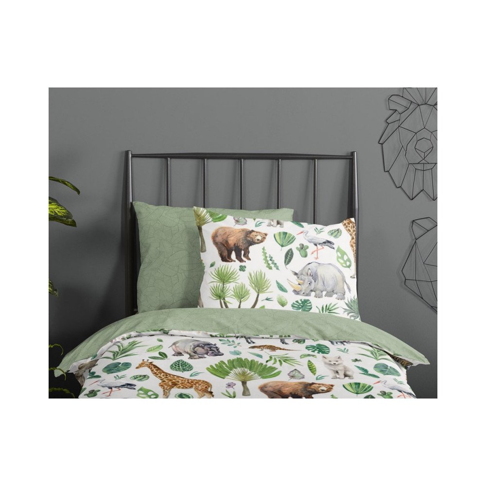 Junior sengetøj Samba med vilde dyr fra Sleeptime.dk