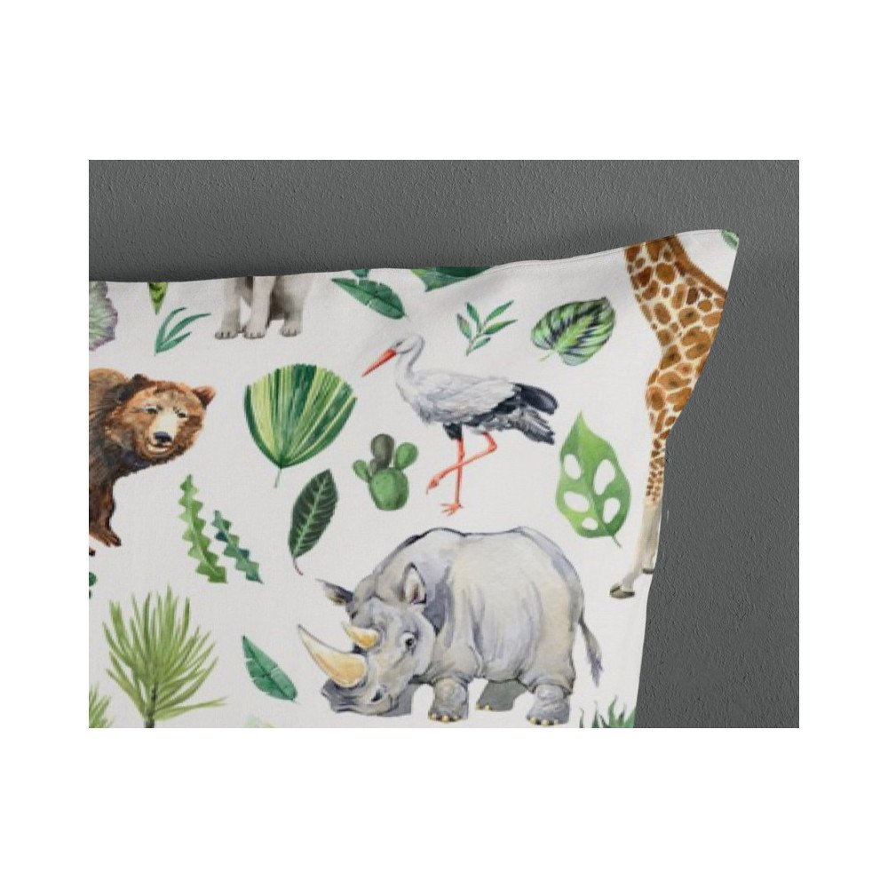 Junior sengetøj Samba med vilde dyr fra Sleeptime.dk