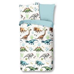 Flonel sengesæt Dino med Dinosaurer fra Sleeptime.dk