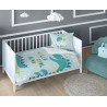 Dobbeltsidet bambus sengetøj Dino Mint med dinosaurmotiv fra Sleeptime.dk