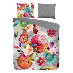 Flonel sengesæt Isarea med mandala og blomster fra MyTrendyHome.dk