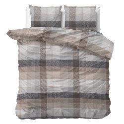 Flonel sengesæt Flonel Thor Taupe fra Mytrendyhome.dk