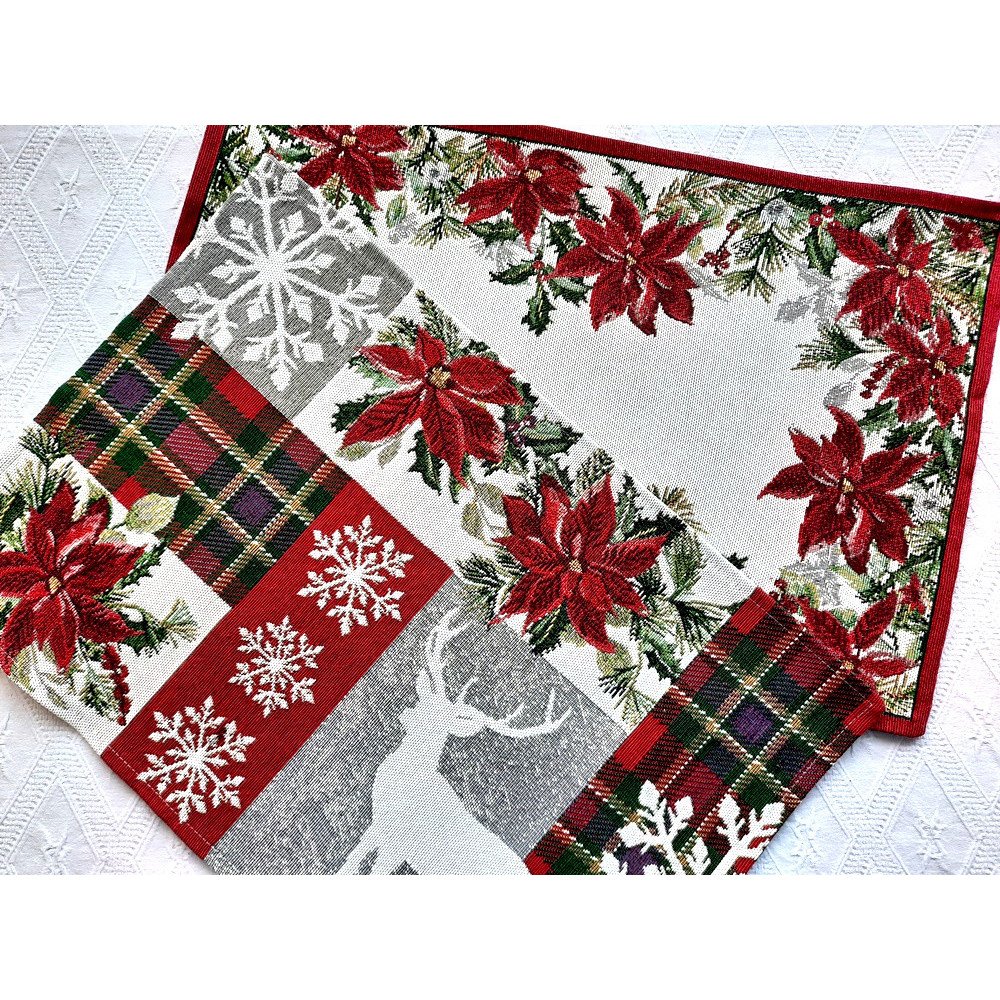 Dækkeserviet med julemotiv Winter Blossom fra MytrendyHome.dk