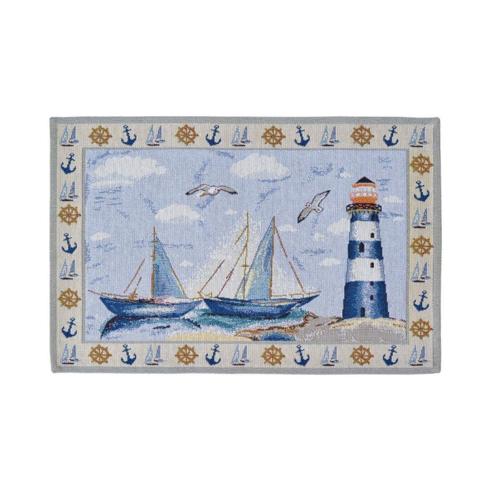 Gobelin Dækkeservietter Ocean beach med marine tema - MyTrendyHome.dk