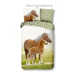 Sengetøj Lille heste med hestemotiv, 100% bomuld fra Mytrendyhome.dk