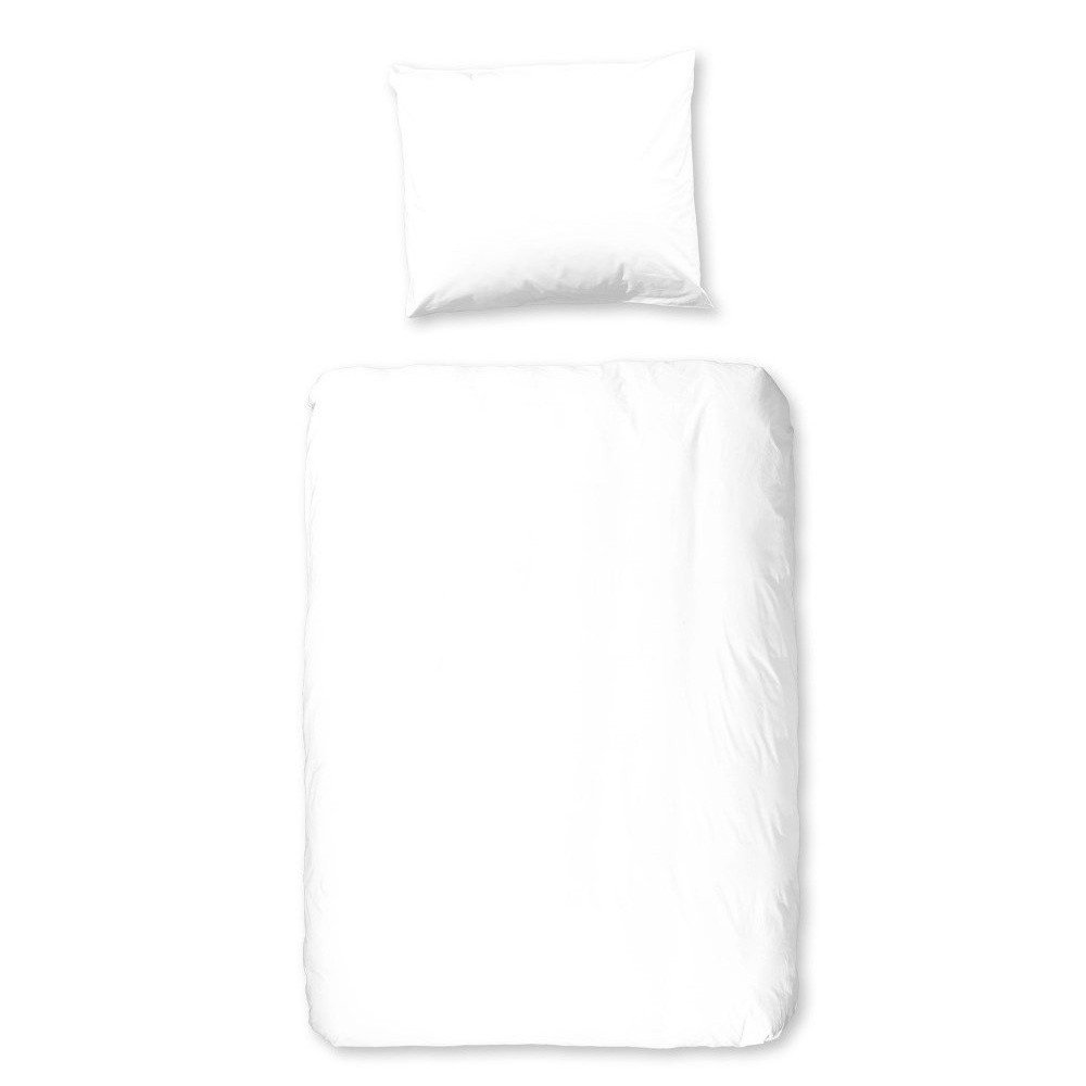 Bomuldssatin Unicolor sengesæt  Hvid fra MyTrendyHome.dk