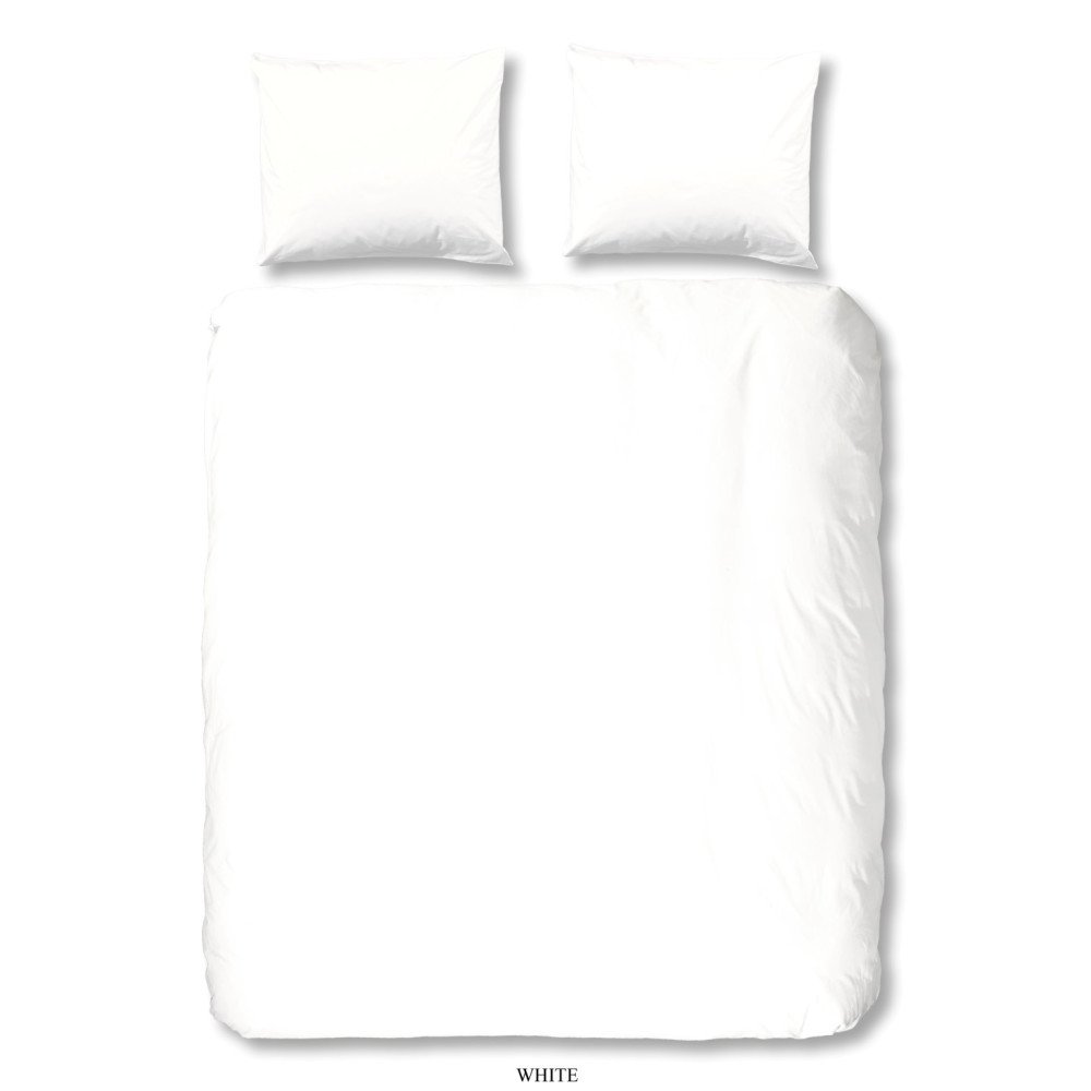 Bomuldssatin Unicolor sengesæt Hvid fra MyTrendyHome.dk