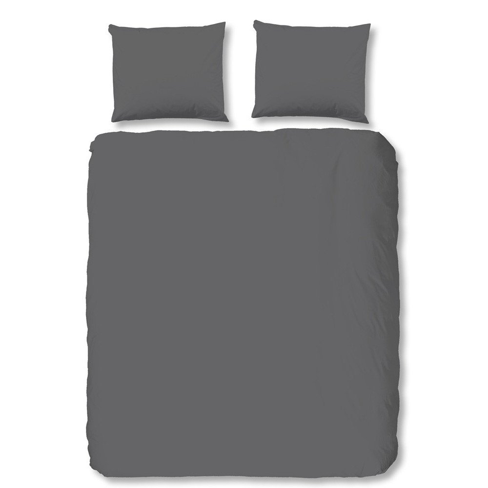 Bomuldssatin Mørkegrå ensfarvet sengesæt– luksus og komfort / MyTrendyHome