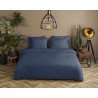 Bomuldssatin Mørkeblå ensfarvet sengesæt– luksus og komfort / MyTrendyHome