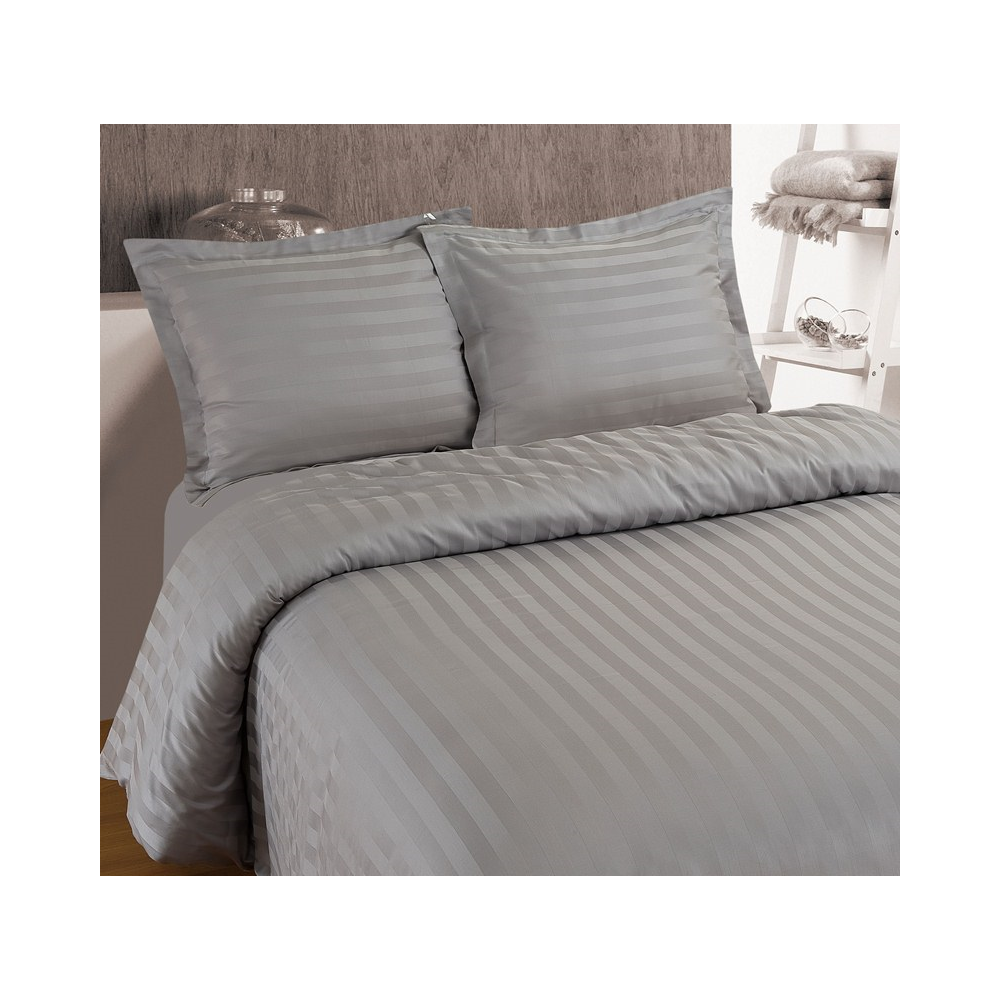 Bomuldssatin Grå ensfarvet sengesæt– luksus og komfort / MyTrendyHome