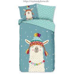 Flonel Børnesengetøj Ladida med sjov Lama fra Mytrendyhome.dk