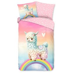 Børnesengetøj Happy Lama med sjov Lama fra Mytrendyhome.dk