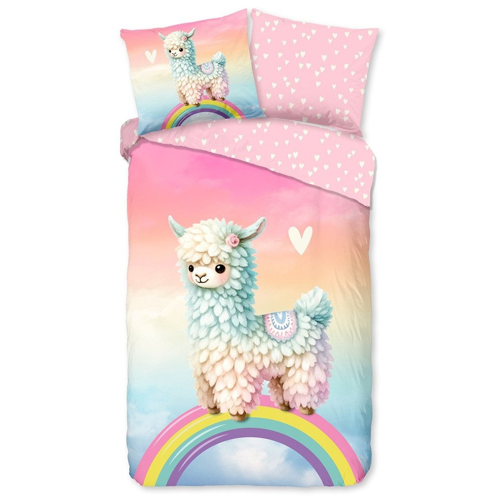 Børnesengetøj Happy Lama med sjov Lama fra Mytrendyhome.dk