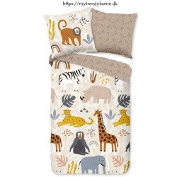 Flonel sengesæt Jungle Dyr med wilde dyr fra MyTrendyHome.dk