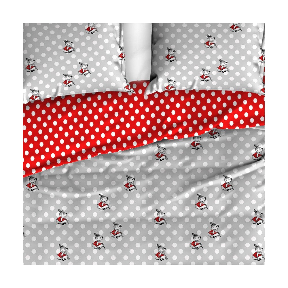 Sengesæt Moomintroll pink  i 100% bomuldssatin fra MyTrendyHome