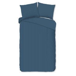 Bomuldssatin Denim blå ensfarvet sengesæt– luksus og komfort / MyTrendyHome