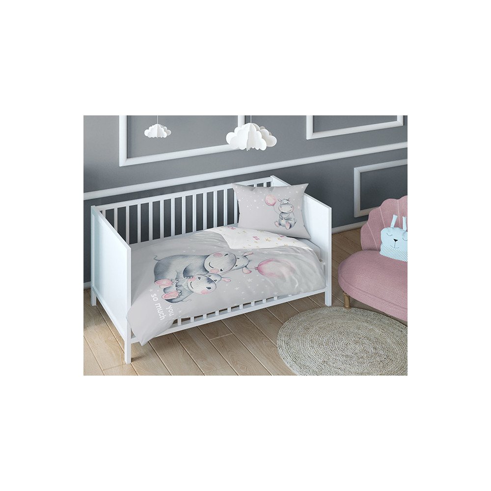 Dobbeltsidet Bambus sengetøj Lovely Mommy grå fra MyTrendyHome. dk