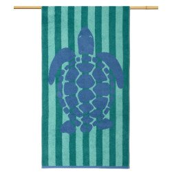 Strandhåndklæde med sskildpadde | Blødt badehåndklæde