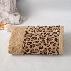 luksuriøse leopardmønstrede håndklæder i 100% bomuld