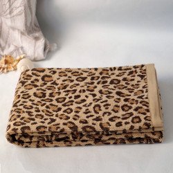 luksuriøse leopardmønstrede håndklæder i 100% bomuld