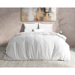 Flonel Sengesæt Ensfarvet, Hvid fra Mytrendyhome.dk